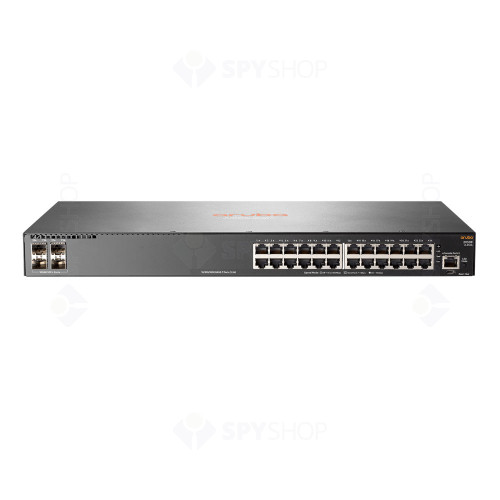 Switch cu 24 porturi Aruba JL253A, 128 Gbps, 95.2 Mpps, 4 porturi SFP+, 1U, cu management
