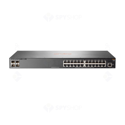 Switch cu 24 porturi Aruba JL259A, 56 Gbps, 41.7 Mpps, 4 porturi SFP, 1U, cu management