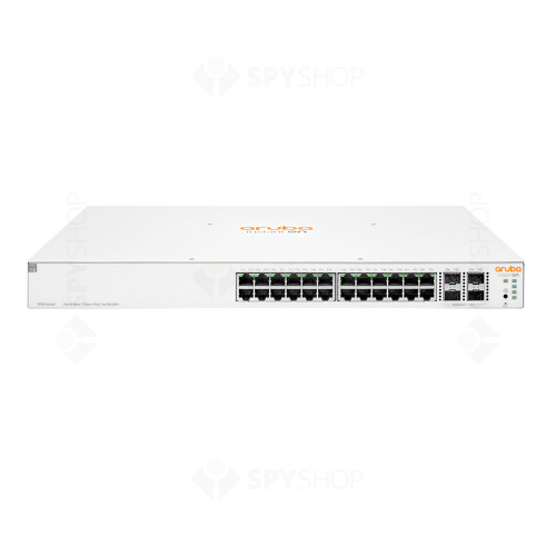 Switch cu 24 porturi Aruba JL684A, 128 Gbps, 95.23 Mpps, 4 porturi SFP/SFP+, 1U, PoE, cu management