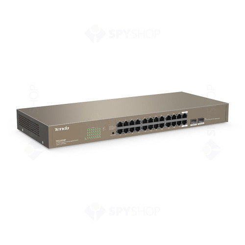 Switch cu 24 porturi Tenda TEG1024F, 48 Gbps, 35.6 Mpps, 8000 MAC, fara management
