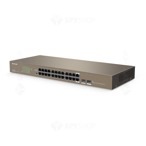 Switch cu 24 porturi Tenda TEG1024F, 48 Gbps, 35.6 Mpps, 8000 MAC, fara management