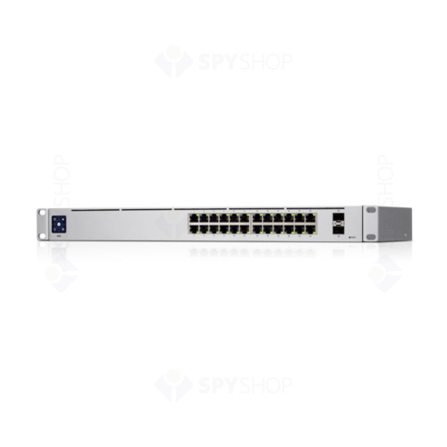 Switch cu 24 porturi Ubiquiti USW-24, 2 porturi SFP, 52 Gbps, 38.69 Mpps, cu management