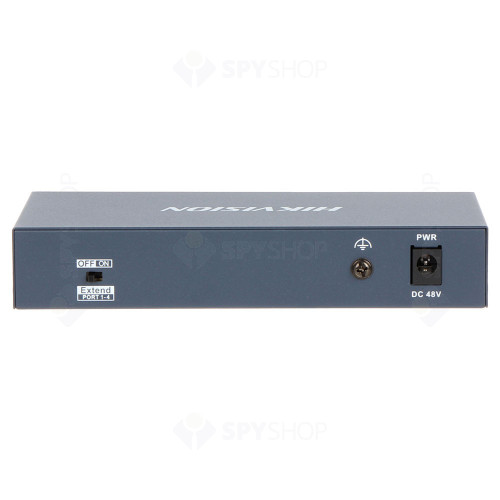 Switch cu 4 porturi PoE Hikvision DS-3E0106HP-E, 2000 MAC, 0.893 Mbps, fara management