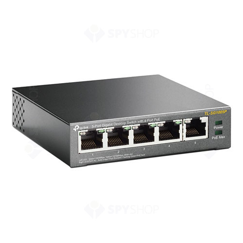 Switch cu 4 porturi PoE TP-Link TL-SG1005P, 2000 MAC, 1000 Mbps