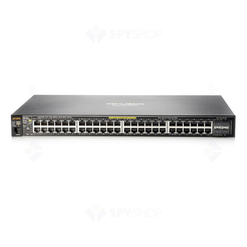 Switch cu 48 porturi Aruba J9772A, 104 Gbps, 77.3 Mpps, 16.000 MAC, 4 porturi SFP, 1U, PoE, cu management