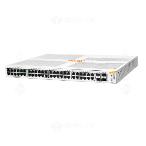 Switch cu 48 porturi Aruba JL685A, 176 Gbps, 130.95 Mpps, 4 porturi SFP/SFP+, 1U, cu management