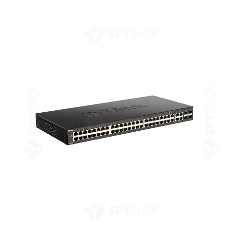 Switch cu 48 porturi Gigabit D-link DGS-2000-52MP, 104 Gbps, 77.7 Mpps, 16000 MAC, cu management