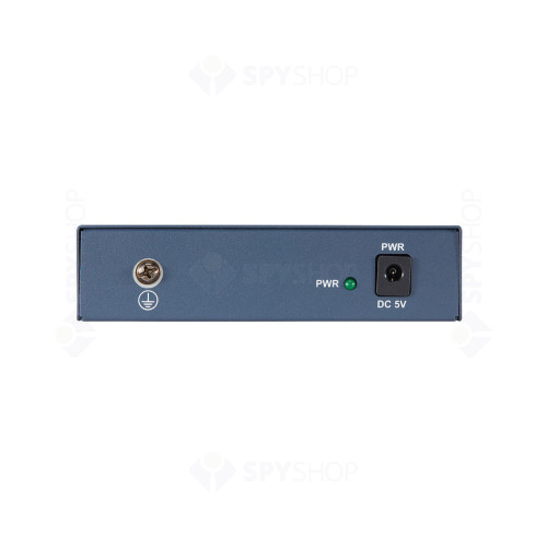 Switch cu 5 porturi Gigabit Hikvision DS-3E0505-E, 10 Gbps, 7.44 Mpps, 2.000 MAC, fara management