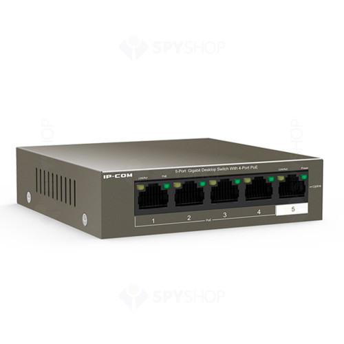 Switch cu 5 porturi IP-COM G1105P-4-63W, 5.6 Gbits, 16000 MAC, fara management