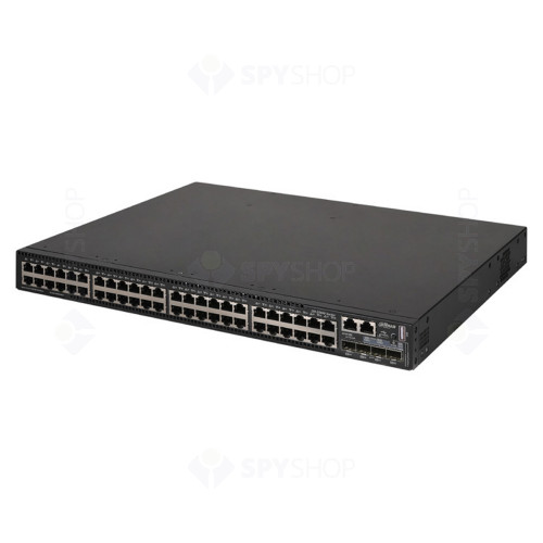 Switch cu 54 porturi Dahua S5600-48GT4XF, 16000 MAC, 598 Gbps, cu management
