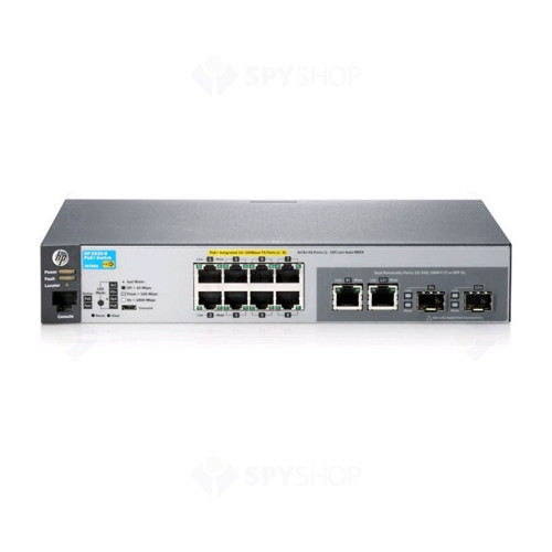 Switch cu 8 porturi Aruba J9780A, 5.6 Gbps, 16.000 MAC, 1U, PoE, cu management