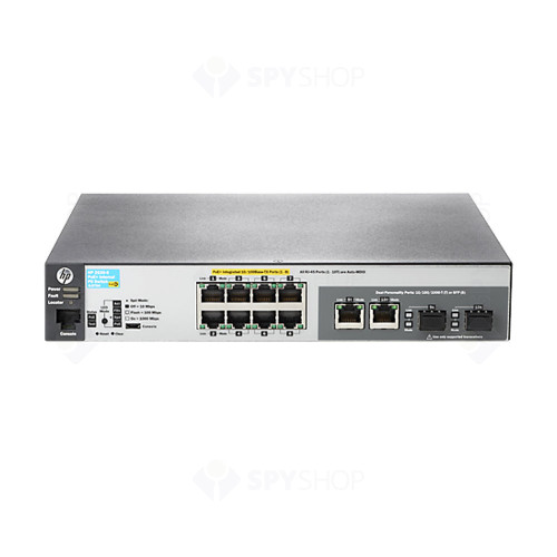 Switch cu 8 porturi Aruba JL070A, 5.6 Gbps, 16.000 MAC, 1U, PoE+, cu management