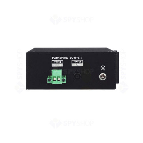 Switch cu 8 porturi Dahua PFS3110-8ET-96-V2, 1 port SFP, 1 port Gigabit, 7.6 Gbps, 4.17 Mpps, 8.000 MAC, PoE, fara management