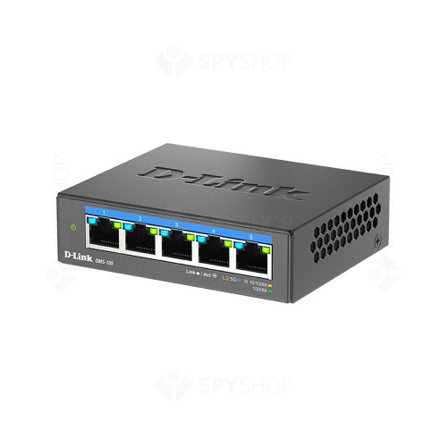 Switch cu 8 porturi Gigabit D-link DMS-105, 25 Gbps, 18.6 Mpps, fara management 