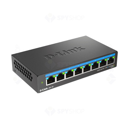 Switch cu 8 porturi Gigabit D-link DMS-108, 40 Gbps, 29.76 Mpps, fara management 