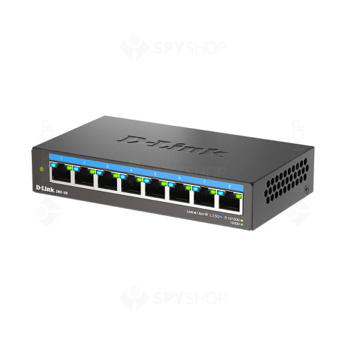 Switch cu 8 porturi Gigabit D-link DMS-108, 40 Gbps, 29.76 Mpps, fara management 