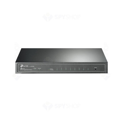 Switch cu 8 porturi Gigabit TP-Link JetStream TL-SG2008, 16 Gbps, 11.90 Mpps, 8000 MAC, cu management