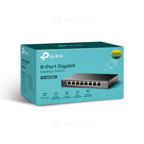 Switch cu 8 porturi TP-Link TL-SG108S, 4000 MAC, 16 Gbps