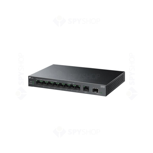 Switch cu 9 porturi Gigabite TP-Link LS1210GP, 20 Gbps, 14.88 Mpps, 250 m, plug&play, PoE 