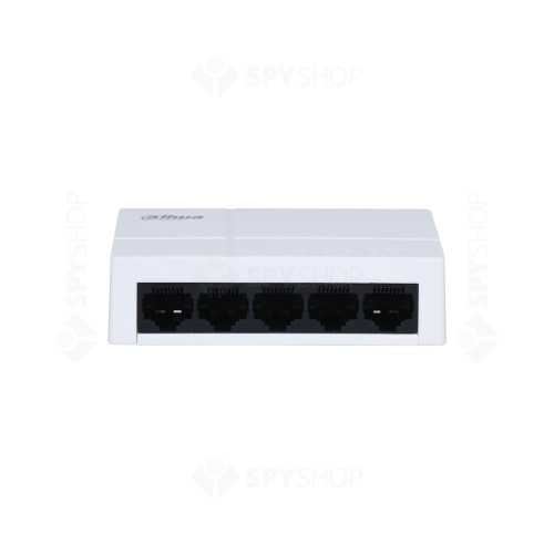 Switch Gigabit Ethernet cu 5 Porturi Dahua PFS3005-5GT-L-V2, 1000 Mbps, 2K MAC, Fara management 