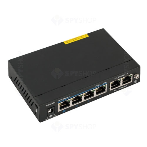 Switch PoE+ UTP3-SW04-TP60, 5 porturi, 10/100 Mbps