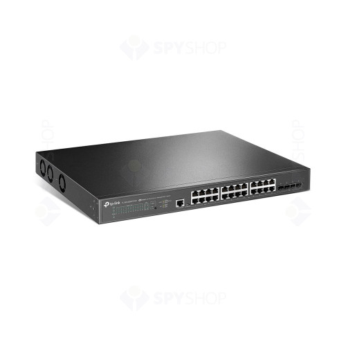 Switch rackabil Gigabite cu 28 porturi TP-Link Jetstream TL-SG3428XPP-M2, 200 Gbps, 148.80 Mpps, 32000 MAC, Omada SDN, PoE, cu administrare