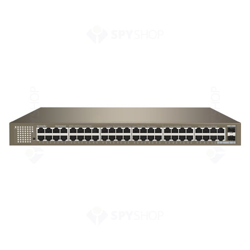 Switch rackabil Gigabite Tenda TEG1050F, 50 porturi, 100 Gbps, 16000 MAC, fara management