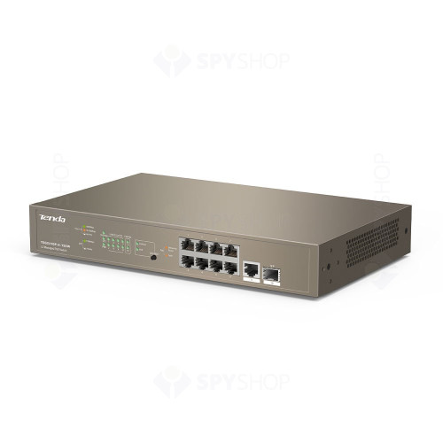 Switch rackabil Gigabite Tenda TEG5310P-8-150W, 10 porturi, 16000 MAC, PoE