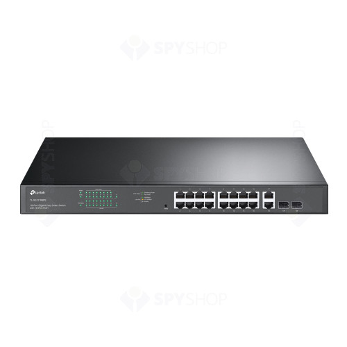 Switch cu 18 porturi TP-Link TL-SG1218MPE V3.20, 16 porturi PoE+, 250 W, 36 Gbos, 8K MAC, cu management