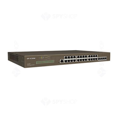 Switch cu 24 porturi IP-COM G3328F, 10/100/1000 Mbps, 4 SFP, 16000 MAC, cu management