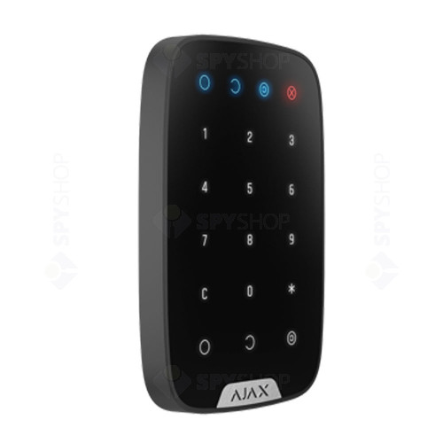 Tastatura cu touch wireless AJAX Keypad BL, 15 taste, silent alarm, 1700 m