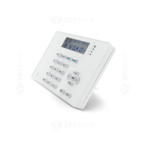 Tastatura LCD cu cititor de proximitate Inim SmartLiving ARIA/HG, senzort temperatura, 2 intrari/iesiri, microfon