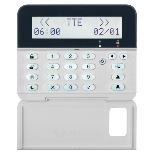 Tastatura LCD cu cititor de proximitate Teletek Eclipse LCD32 PR, 8 partitii, 32 zone, 1 intrare, 1 iesire PGM