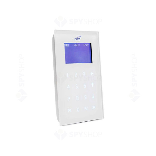 Tastatura LCD Eldes EKB2-WH, 1 zona, buzzer, alb