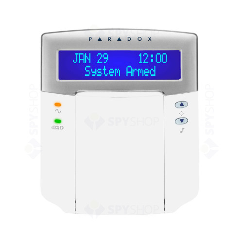 Kit alarma antiefractie Paradox Spectra SP6000+K32LCD+SL-900B, 2 partitii, 8-32 zone, 32 utilizatori, cutie cu traf