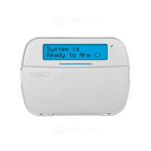 Tastatura LCD wireless DSC PRO-HS2LCDWF, 128 zone, 5 taste programabile, 1 terminal programabil