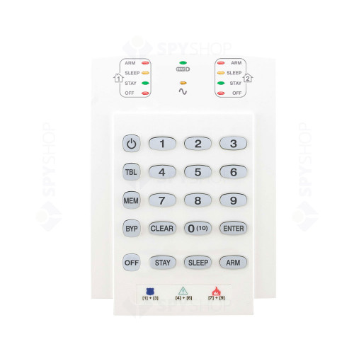 Kit alarma antiefractie Paradox Spectra SP6000+K10V+SL-900B, 2 partitii, 8-32 zone, 32 utilizatori, cutie cu traf