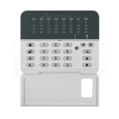 Tastatura LED Teletek Eclipse LED32, 8 partitii, 32 zone, 1 intrare, 1 iesire PGM