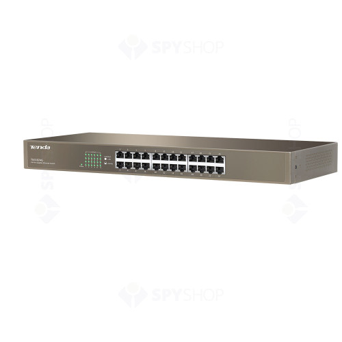 Switch cu 24 porturi Tenda TEG1024G, 48 Gbps, 35.60 Mpps, 8000 MAC, fara management