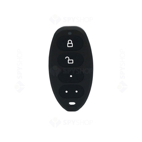 Telecomanda cu 4 butoane Eldes EWK3-BLACK, 8 functii, RF 1700 m, LED, buzzer, negru