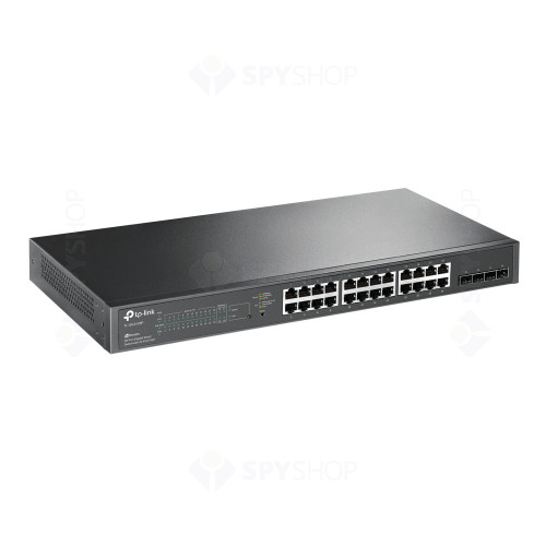 Switch smart Gigabit cu 28 porturi TP-Link TL-SG2428P, 24 porturi PoE, 8K MAC, 56 Gbps, cu management