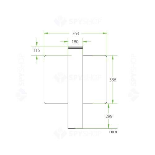 Turnichet automat bidirectional ZKTeco TS-SBTL6211, RFID, interior/exterior