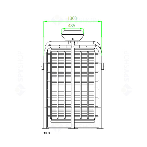 Turnichet vertical dual semi automat ZKTeco FHT-FHT2300D-316, interior/exterior