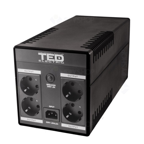 UPS cu 4 prize TED TED004642, 1600VA / 900W, LCD, cu stabilizator si management