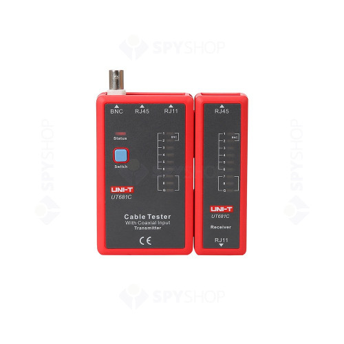Tester pentru cablu retea, telefonic si BNC UNI-T UT681C, indicator LED