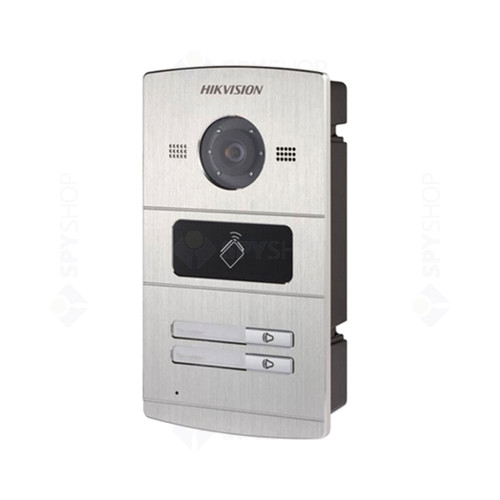 RESIGILAT - Videointerfon de exterior Hikvision DS-KV8202-IM, 1.3 MP, card reader, ingropat, 2 familii