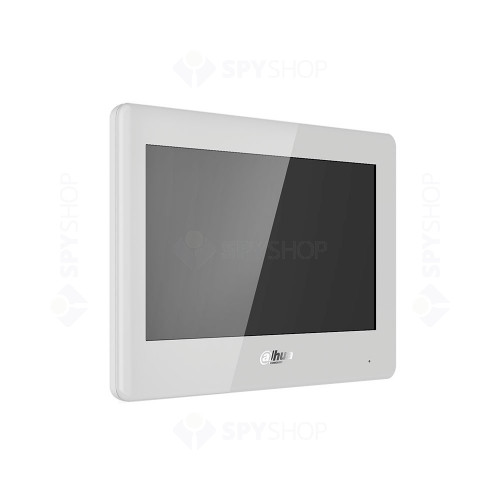 Videointerfon de interior IP Dahua VTH5421HW, 7 inch, aparent, PoE, alb, slot card