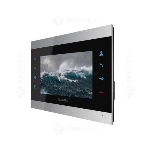 Videointerfon de interior Slinex SL-07MHD-SB, 7 inch, aparent, slot card, detectia miscarii