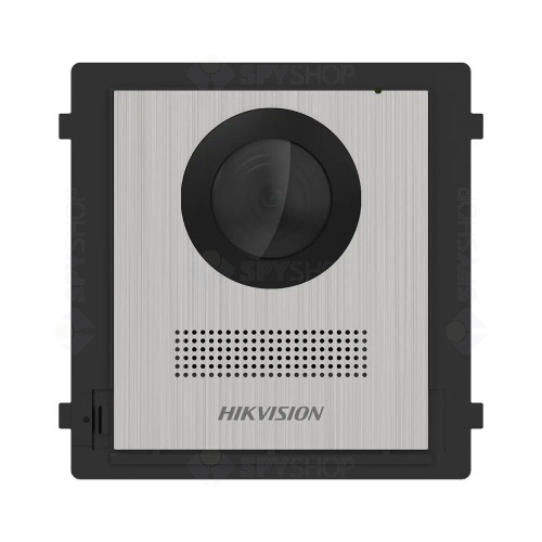 Videointerfon exterior modular IP Hikvision DS-KD8003-IME1B/NS, 2 MP, IR, 2000 utilizatori, PoE, aparent/ingropat