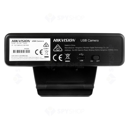 Camera web Ultra HD Hikvision Webcam DS-U18, 4K, 3.6 mm, plug and play, USB, microfon